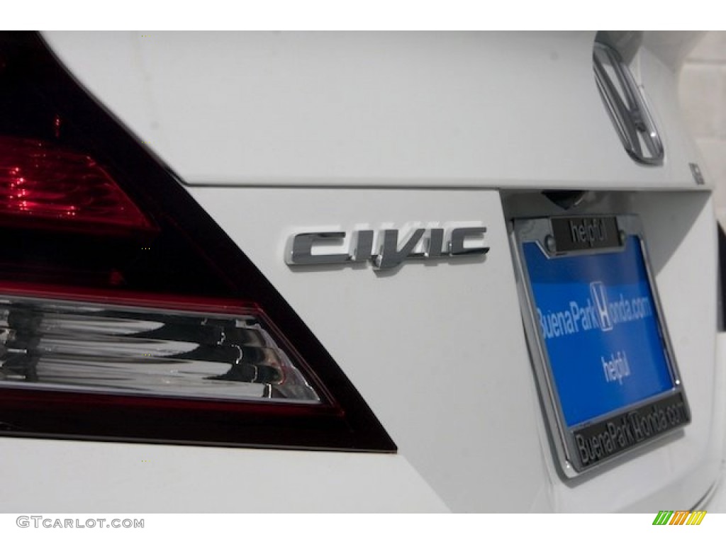 2014 Civic EX Coupe - Taffeta White / Gray photo #5