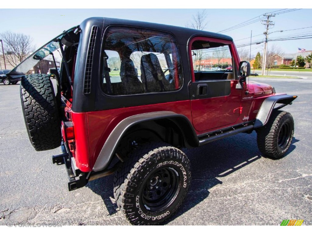 1998 Wrangler SE 4x4 - Chili Pepper Red Pearl / Mist Grey photo #6