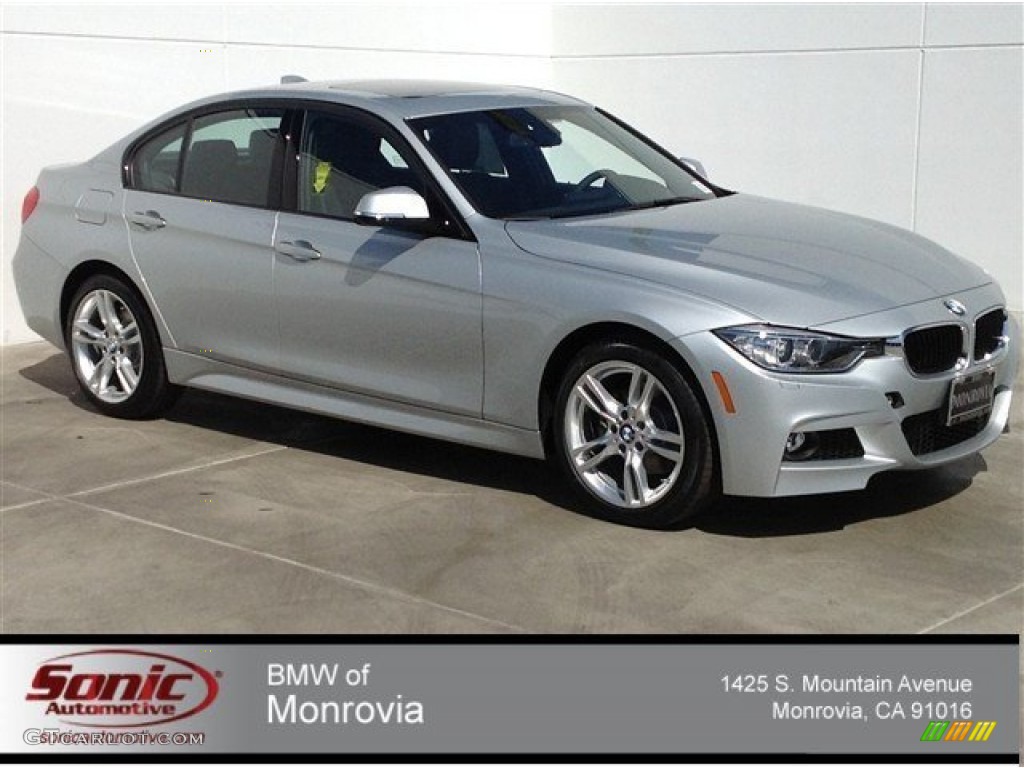 2014 3 Series 328d xDrive Sedan - Glacier Silver Metallic / Black photo #1