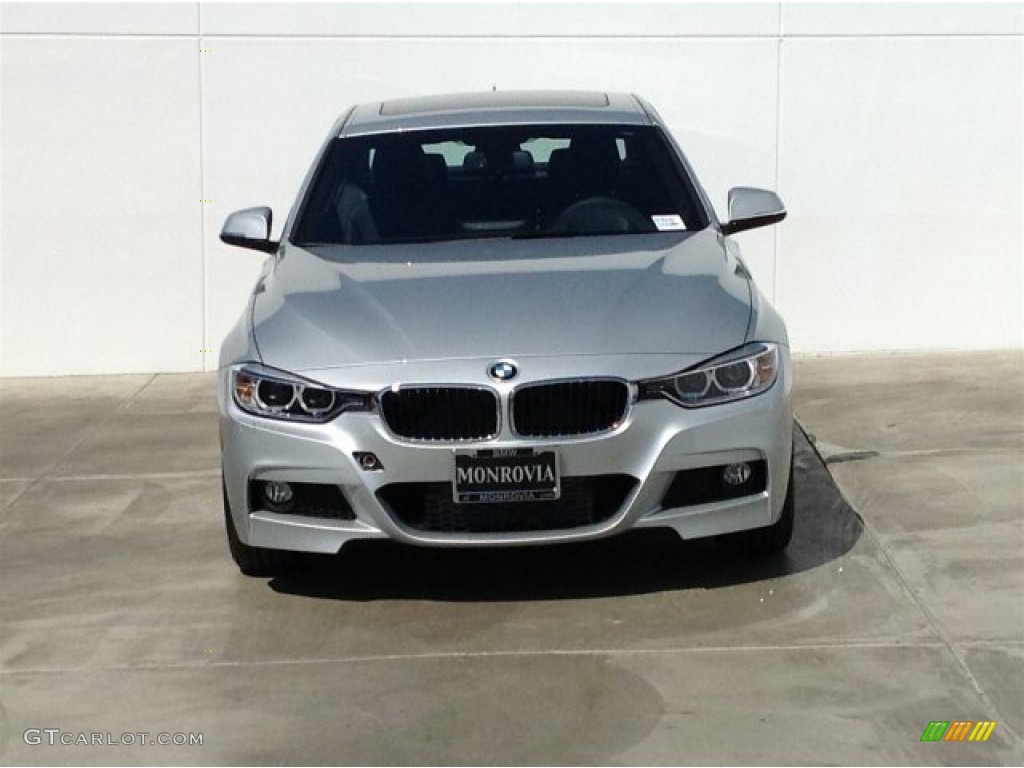 2014 3 Series 328d xDrive Sedan - Glacier Silver Metallic / Black photo #3