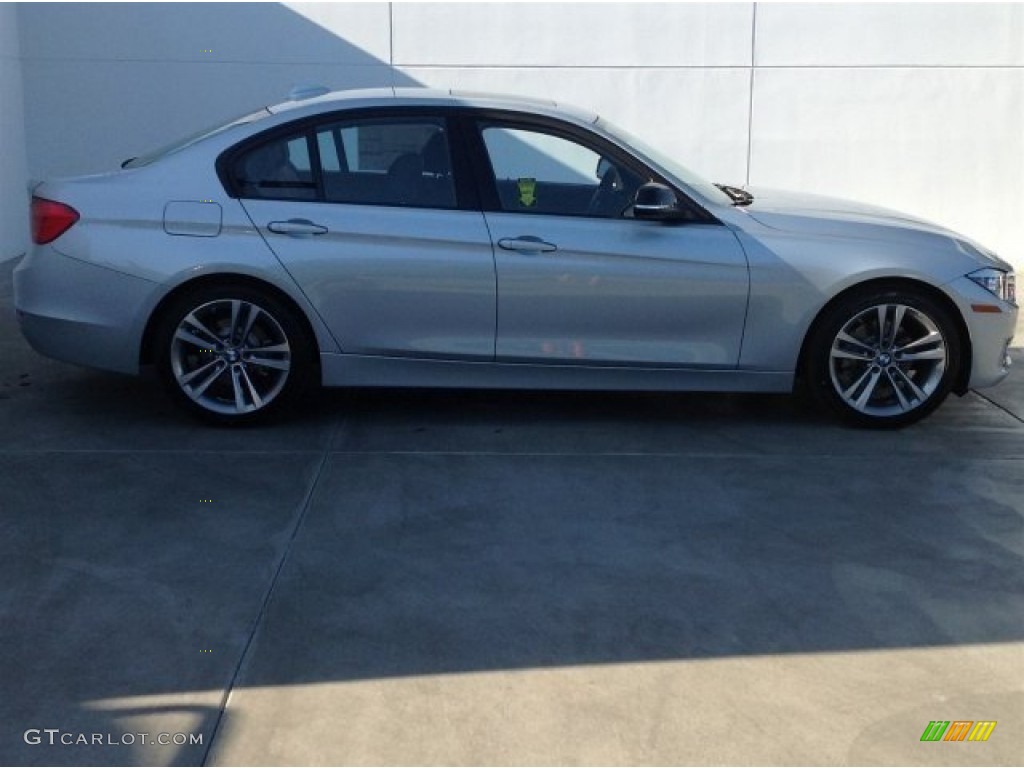 2014 3 Series 328i Sedan - Glacier Silver Metallic / Black photo #2