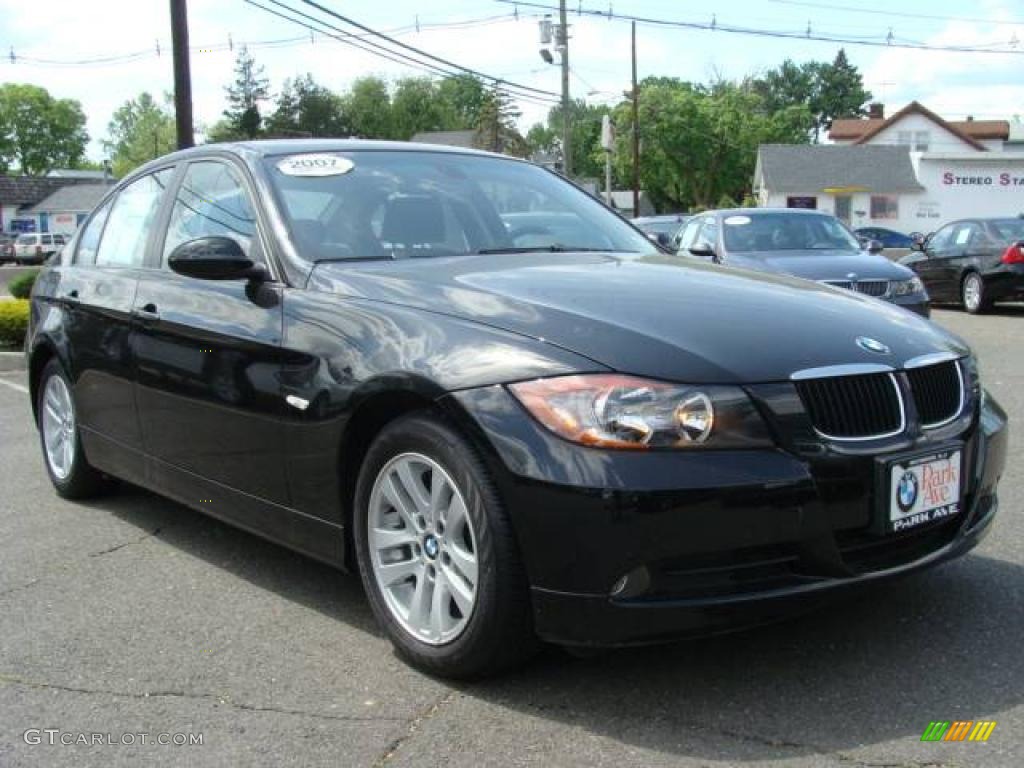 2007 3 Series 328i Sedan - Jet Black / Black photo #2