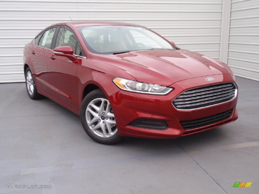 2014 Fusion SE EcoBoost - Ruby Red / Dune photo #2