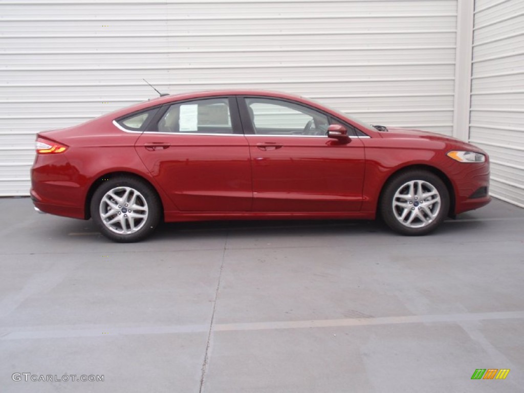 2014 Fusion SE EcoBoost - Ruby Red / Dune photo #3