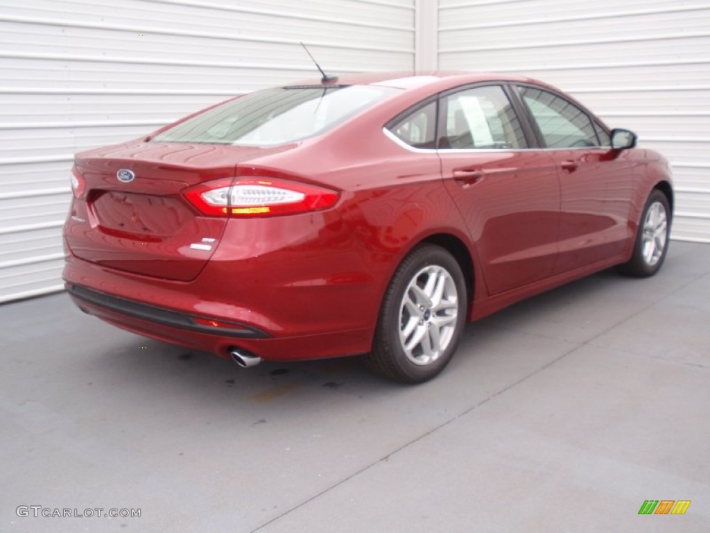 2014 Fusion SE EcoBoost - Ruby Red / Dune photo #4