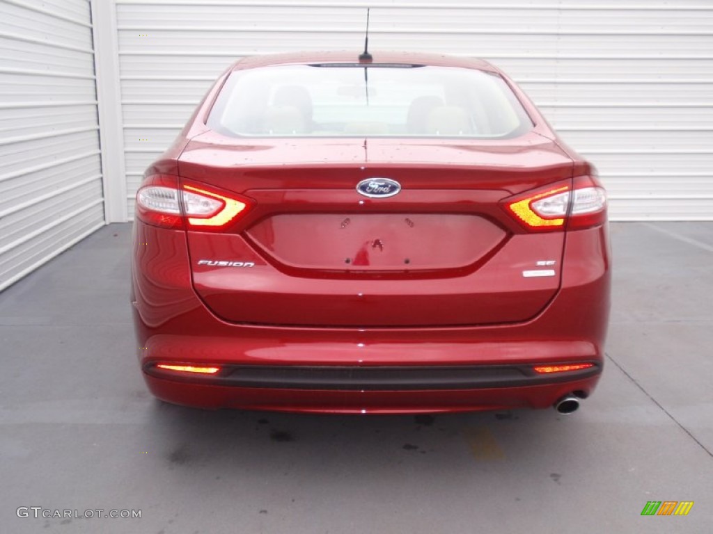 2014 Fusion SE EcoBoost - Ruby Red / Dune photo #5