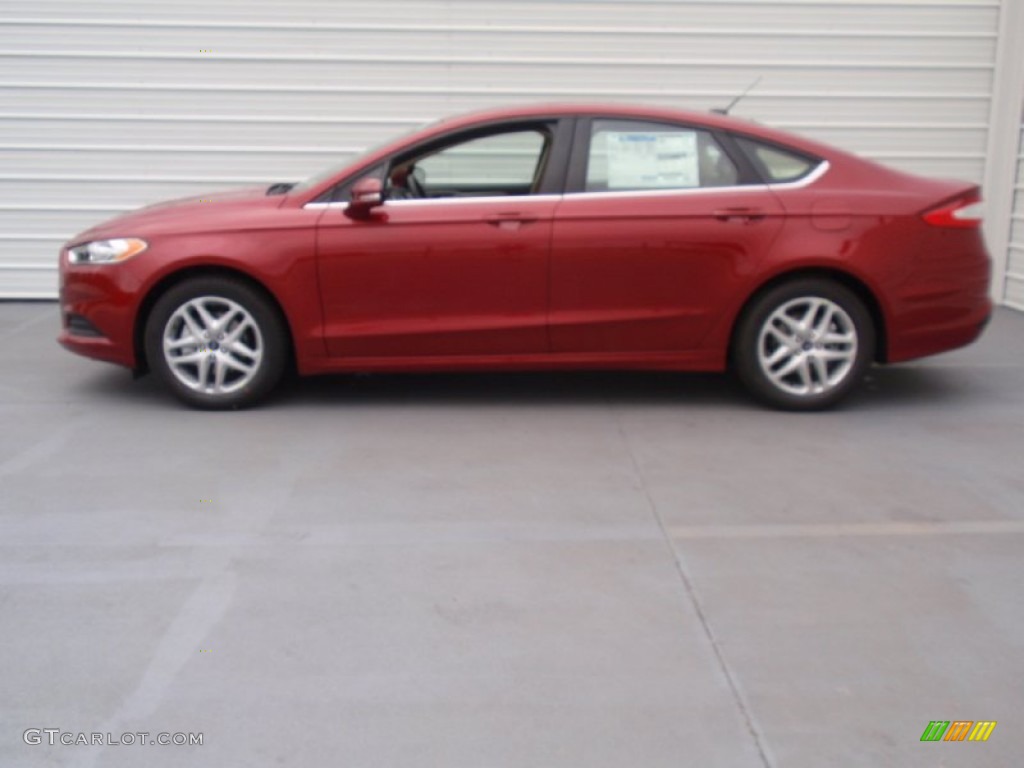 2014 Fusion SE EcoBoost - Ruby Red / Dune photo #6