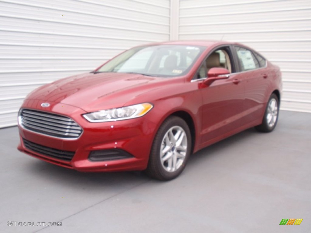 2014 Fusion SE EcoBoost - Ruby Red / Dune photo #7