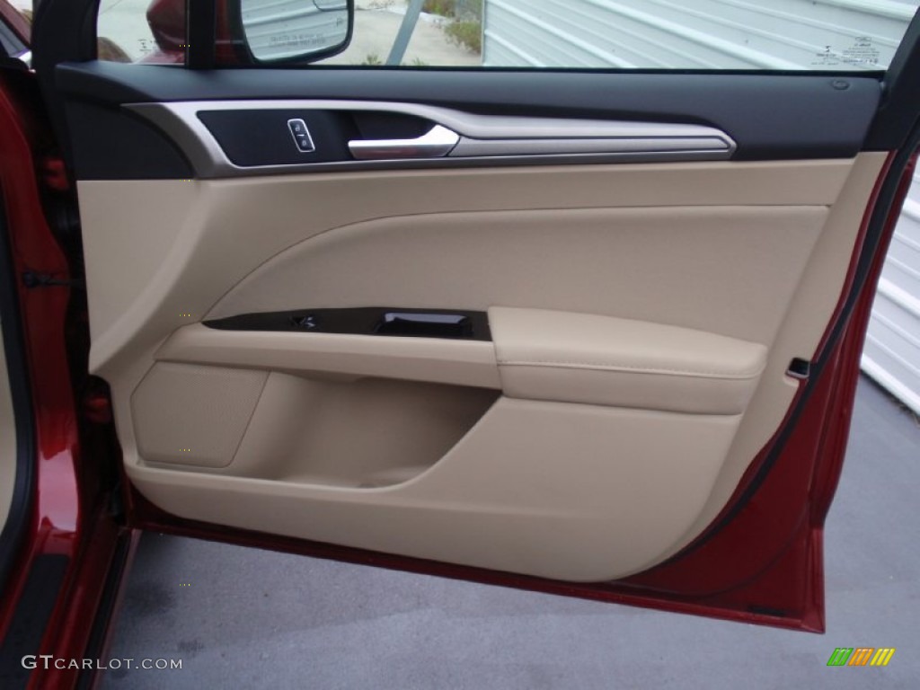 2014 Fusion SE EcoBoost - Ruby Red / Dune photo #17