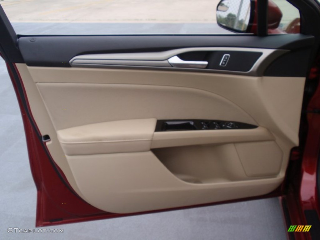 2014 Fusion SE EcoBoost - Ruby Red / Dune photo #23