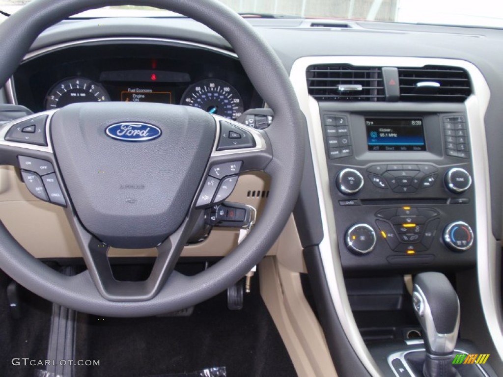 2014 Fusion SE EcoBoost - Ruby Red / Dune photo #29