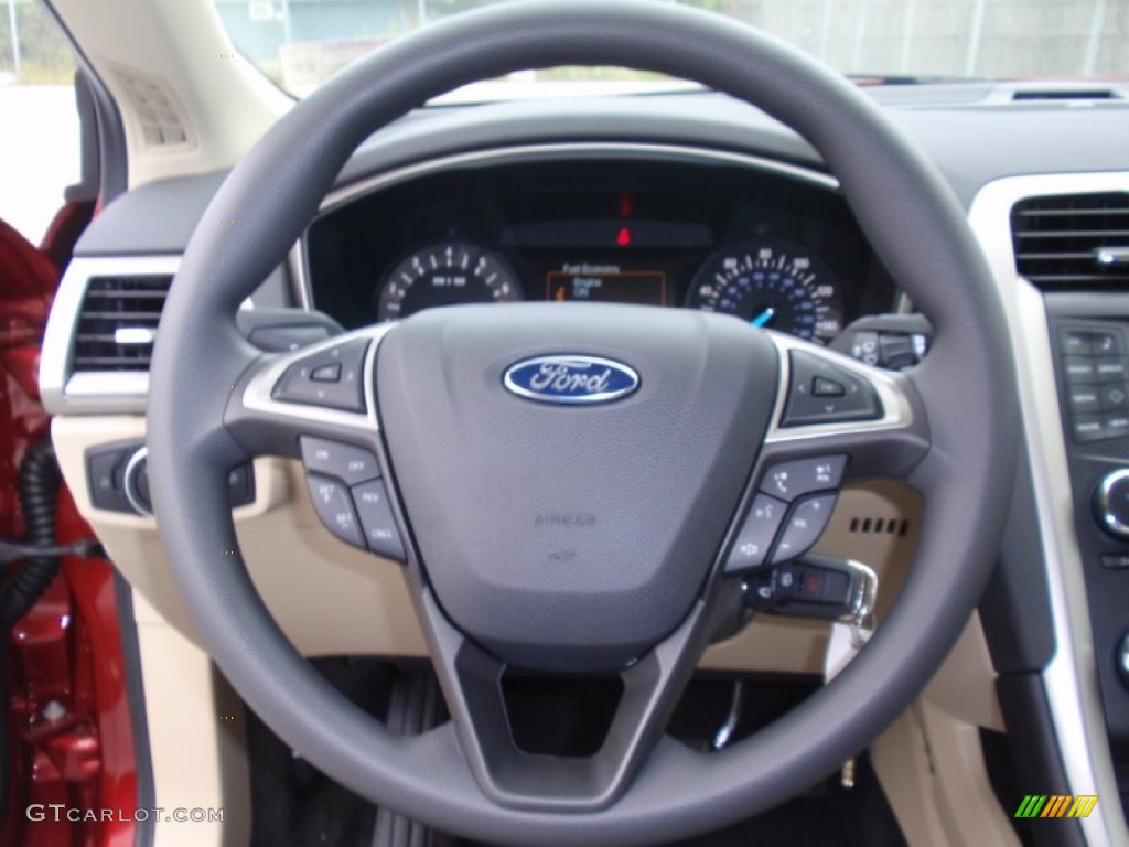 2014 Fusion SE EcoBoost - Ruby Red / Dune photo #31