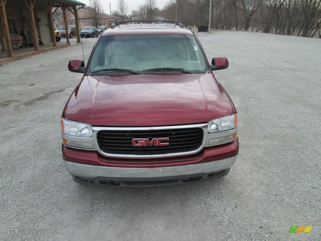 2001 Yukon SLT 4x4 - Garnet Red Metallic / Neutral Tan/Shale photo #4