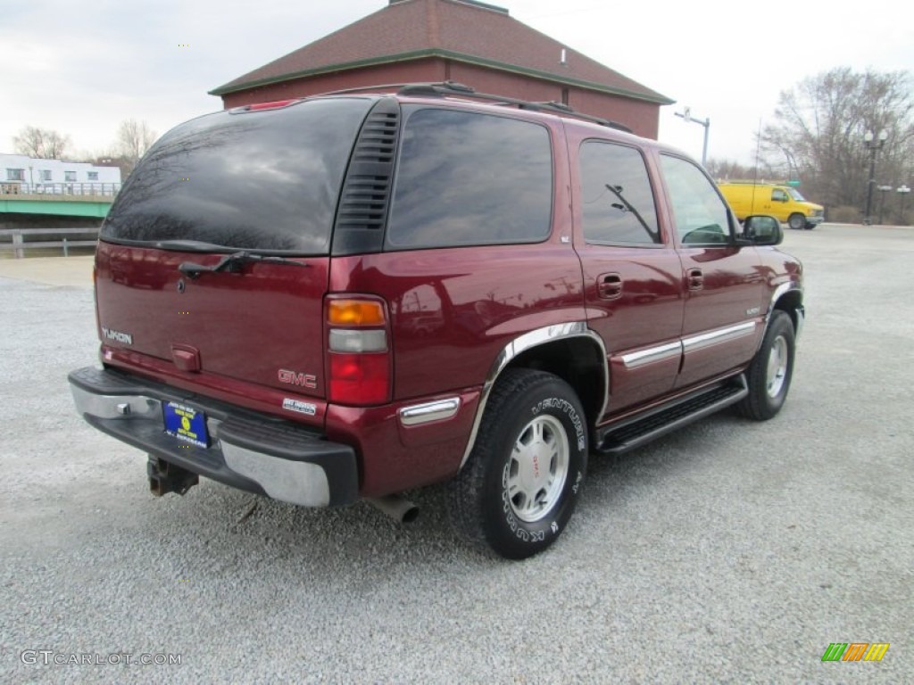 2001 Yukon SLT 4x4 - Garnet Red Metallic / Neutral Tan/Shale photo #8