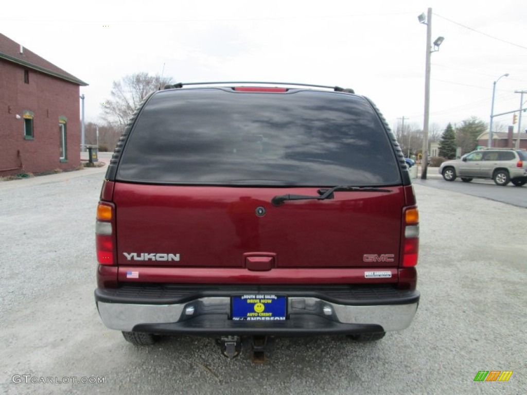 2001 Yukon SLT 4x4 - Garnet Red Metallic / Neutral Tan/Shale photo #9