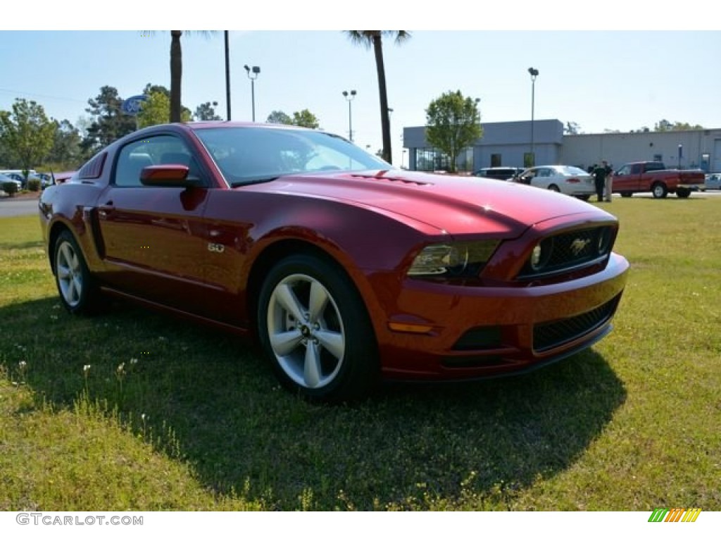 2014 Mustang GT Premium Coupe - Ruby Red / Charcoal Black photo #3