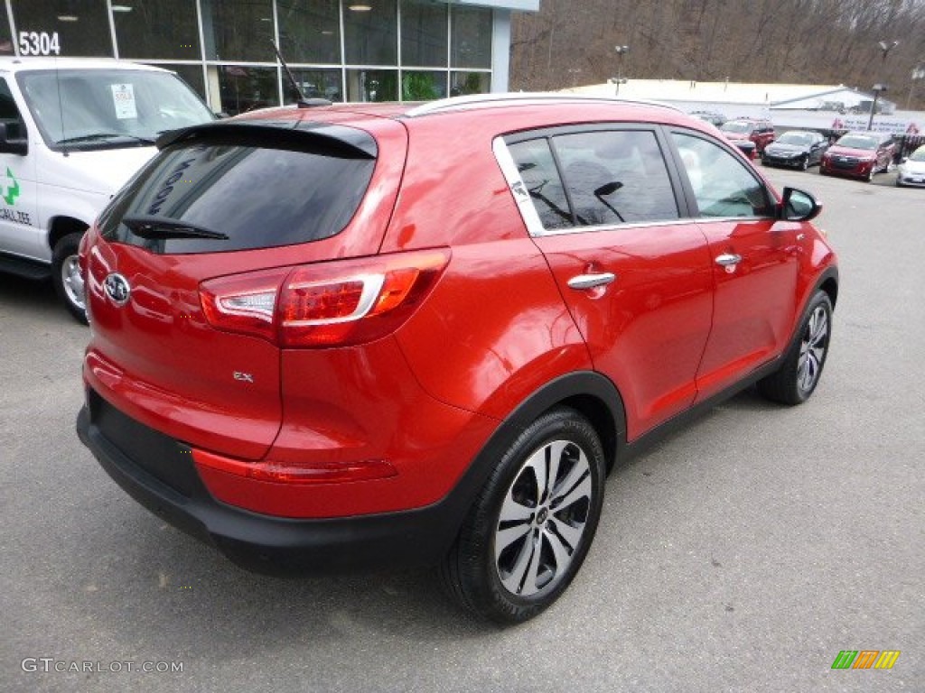 Signal Red 2012 Kia Sportage EX AWD Exterior Photo #92508259