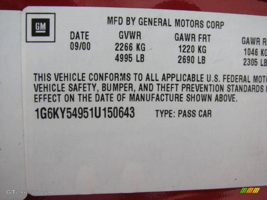 2001 Seville STS - Crimson Red / Shale photo #15