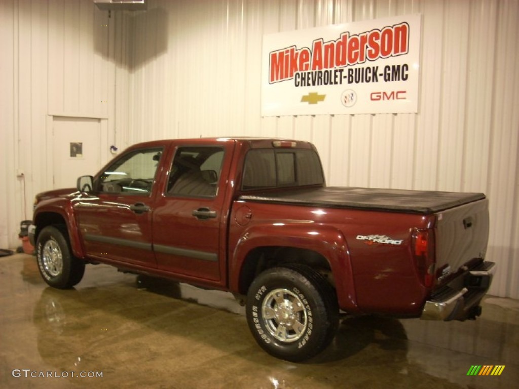2008 Canyon SLE Crew Cab 4x4 - Sonoma Red Metallic / Ebony photo #3