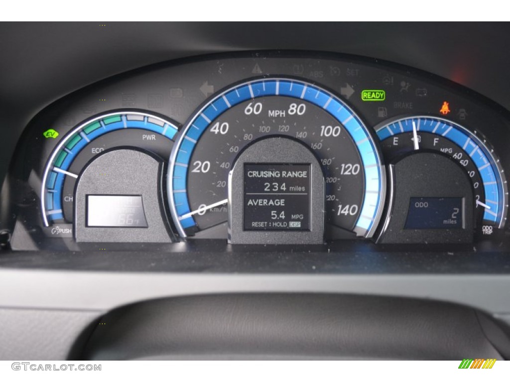 2014 Camry Hybrid XLE - Super White / Ash photo #21