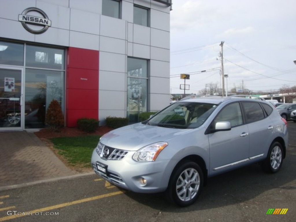 2011 Rogue SV AWD - Frosted Steel Metallic / Gray photo #28
