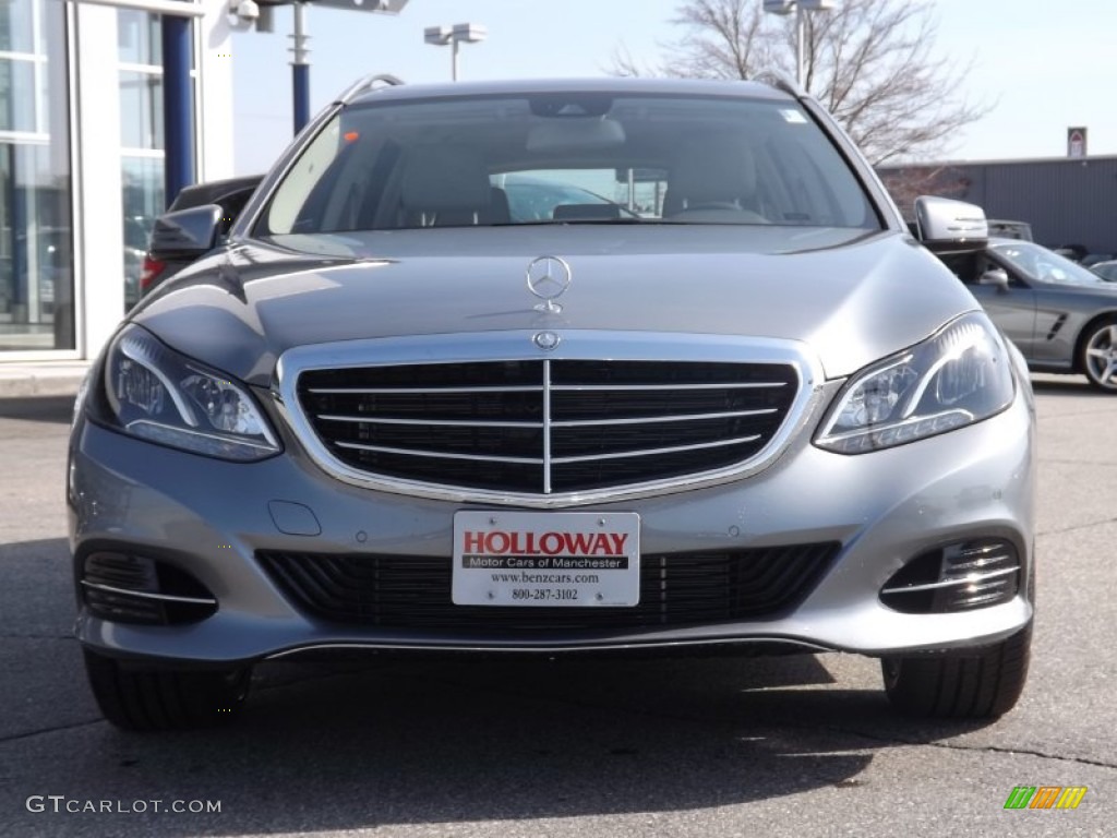 2014 E 350 4Matic Wagon - Paladium Silver Metallic / Silk Beige/Espresso Brown photo #2