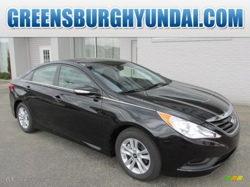 2014 Sonata GLS - Phantom Black Metallic / Gray photo #1