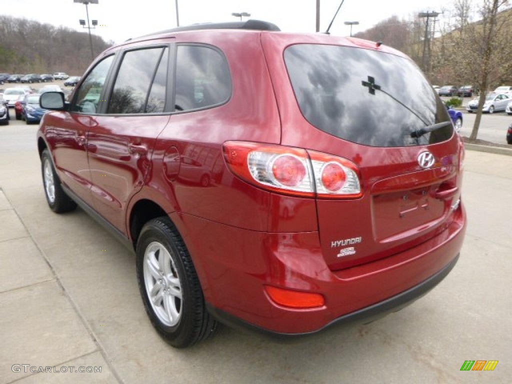 2010 Santa Fe GLS 4WD - Venetian Red / Beige photo #4