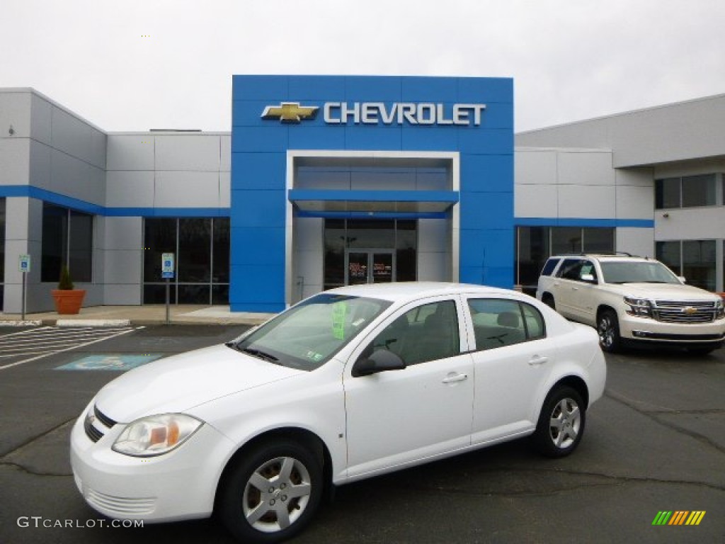 2007 Cobalt LS Sedan - Summit White / Gray photo #1