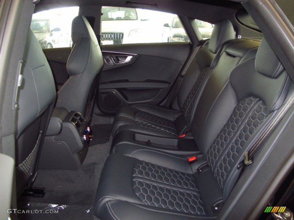 Black Valcona Leather w/Honeycomb Stitching Interior 2014 Audi RS 7 4.0 TFSI quattro Photo #92516004