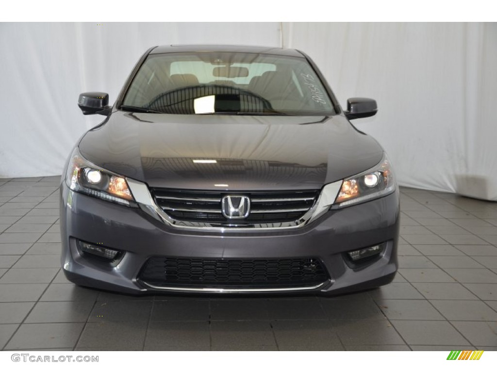 2014 Accord EX-L Sedan - Modern Steel Metallic / Black photo #2