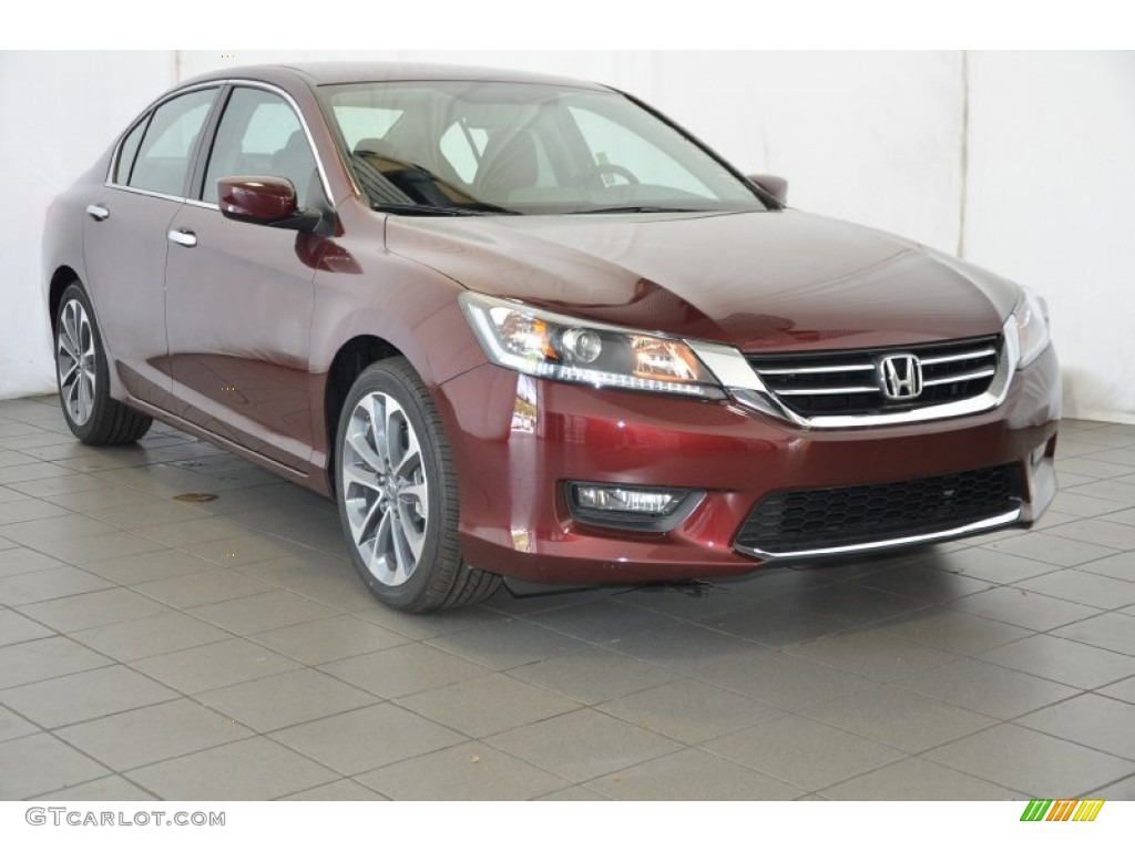2014 Accord Sport Sedan - Basque Red Pearl II / Black photo #1