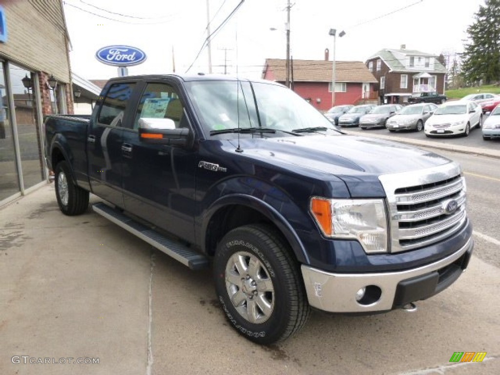 2014 F150 XLT SuperCrew 4x4 - Blue Jeans / Pale Adobe photo #3