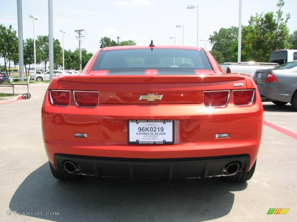 2010 Camaro SS Coupe - Inferno Orange Metallic / Black photo #4