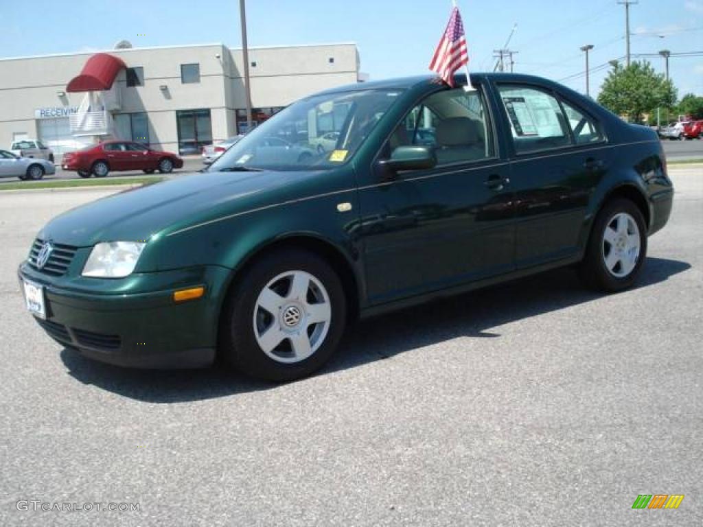 1999 Jetta GLS Sedan - Bright Green Pearl / Beige photo #2
