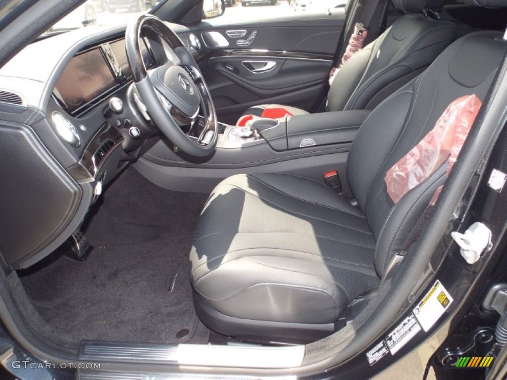 Black Interior 2014 Mercedes-Benz S 550 Sedan Photo #92532624