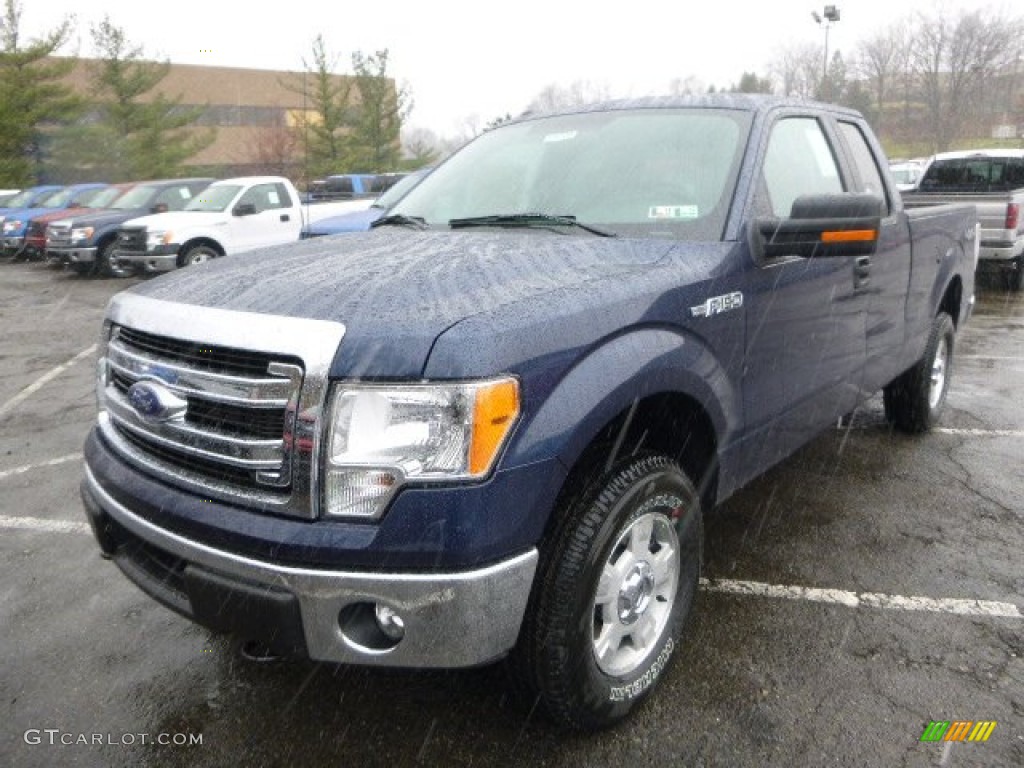 2014 F150 XLT SuperCab 4x4 - Blue Jeans / Steel Grey photo #5