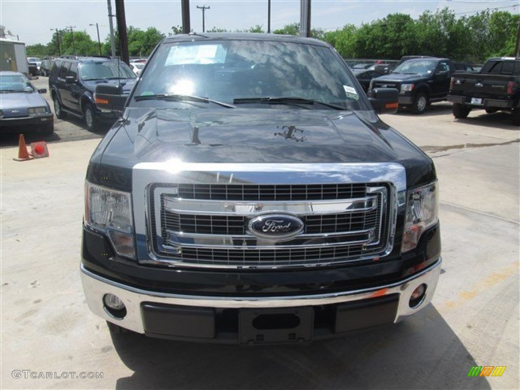 2014 F150 XLT SuperCab - Tuxedo Black / Steel Grey photo #7