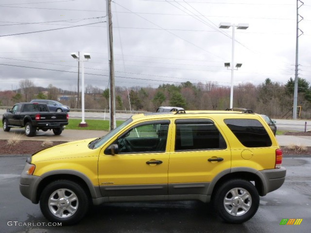 2001 Escape XLT V6 4WD - Chrome Yellow Metallic / Medium Graphite Grey photo #5