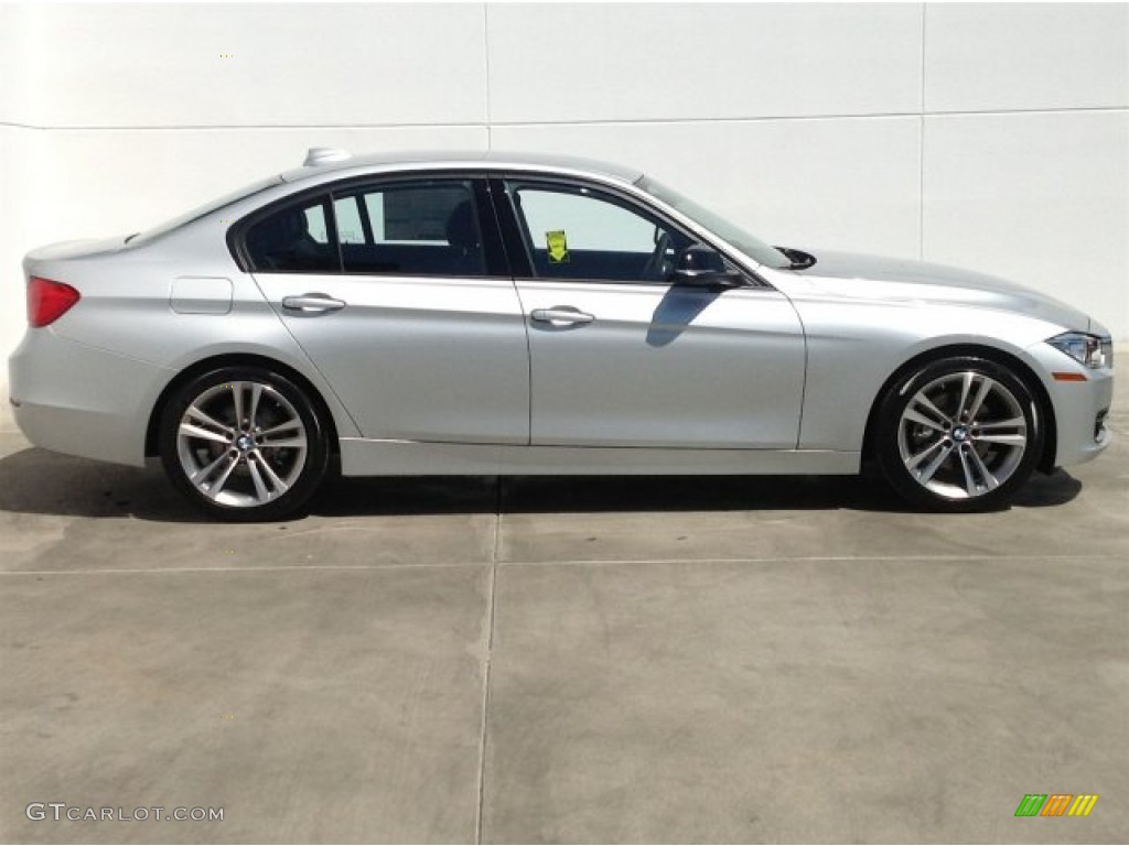 2014 3 Series 328i Sedan - Glacier Silver Metallic / Black photo #2