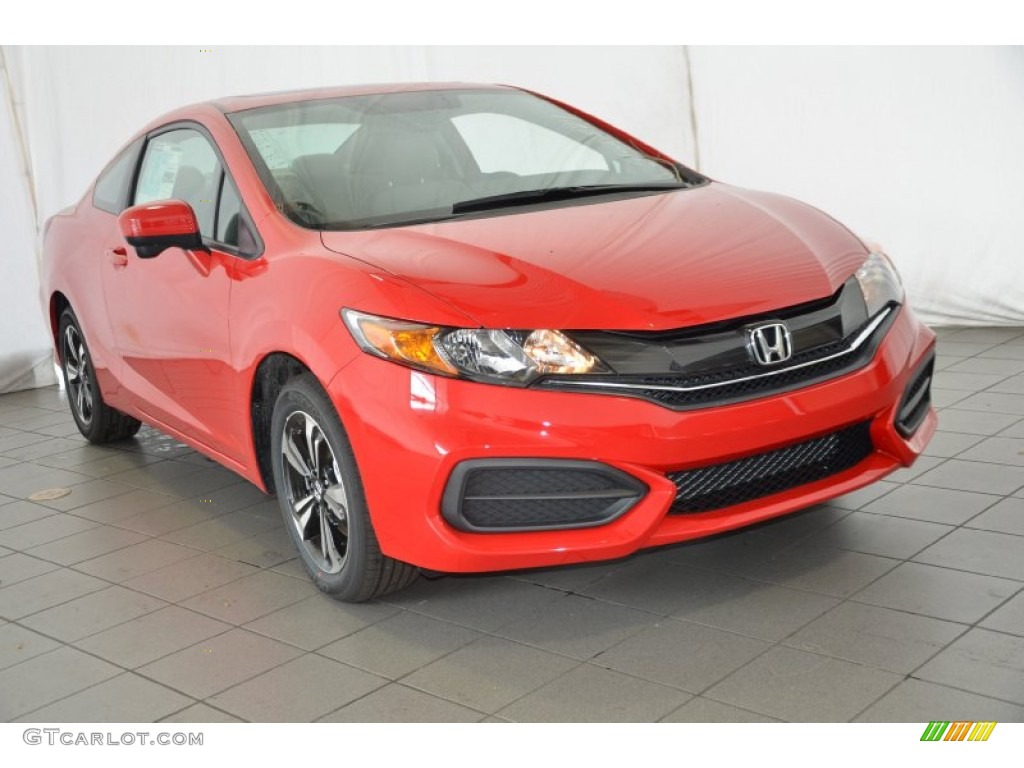 Crimson Pearl 2014 Honda Civic EX Coupe Exterior Photo #92543673