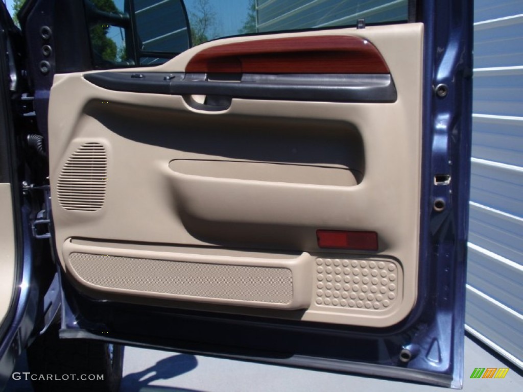 2006 F250 Super Duty Lariat Crew Cab 4x4 - Medium Wedgewood Blue Metallic / Tan photo #24