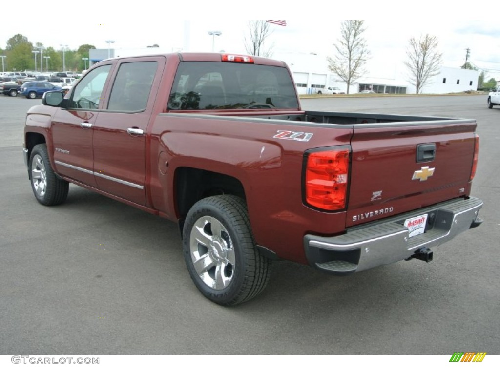 2014 Silverado 1500 LTZ Crew Cab 4x4 - Deep Ruby Metallic / Jet Black/Dark Ash photo #4