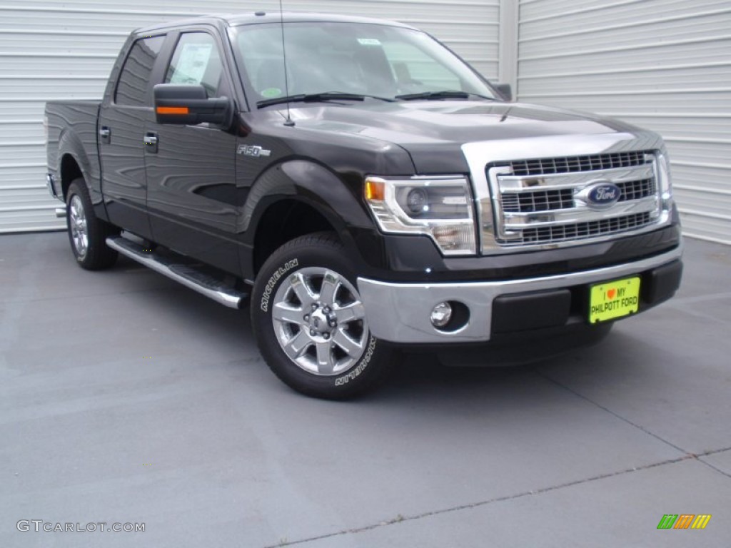 2014 F150 XLT SuperCrew - Tuxedo Black / Steel Grey photo #1