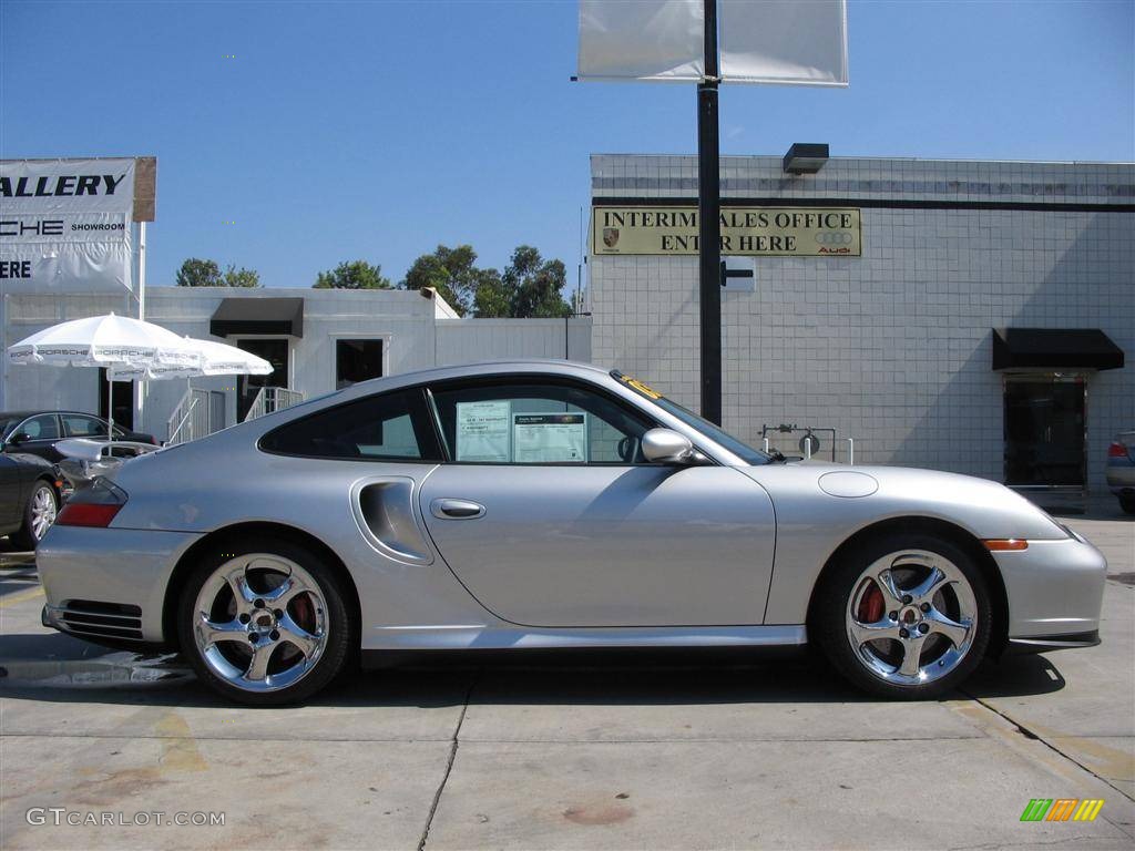 2003 911 Turbo Coupe - Arctic Silver Metallic / Black photo #4