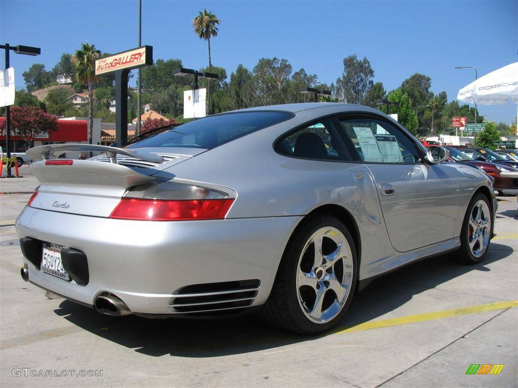 2003 911 Turbo Coupe - Arctic Silver Metallic / Black photo #6