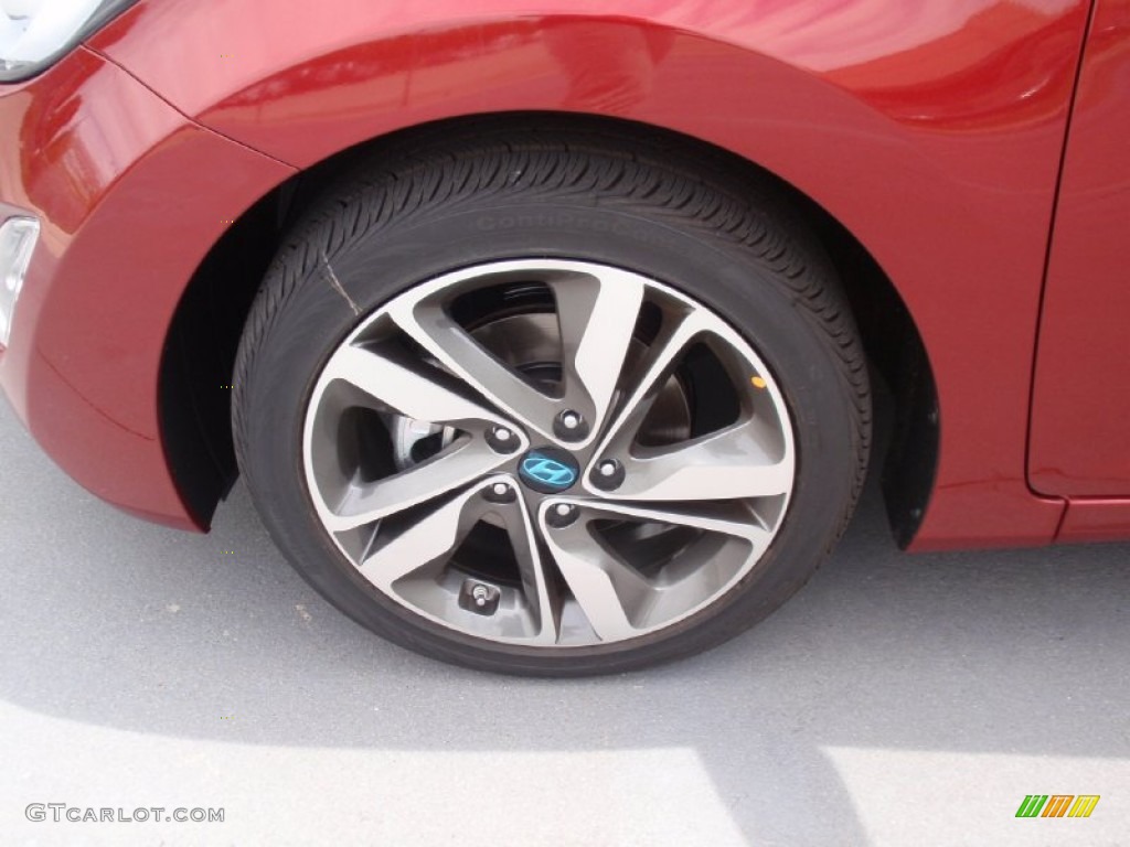 2014 Elantra Limited Sedan - Red / Black photo #12