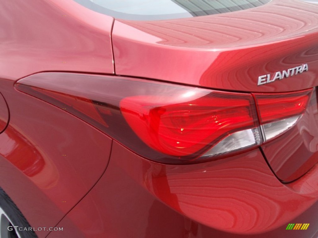 2014 Elantra Limited Sedan - Red / Black photo #13
