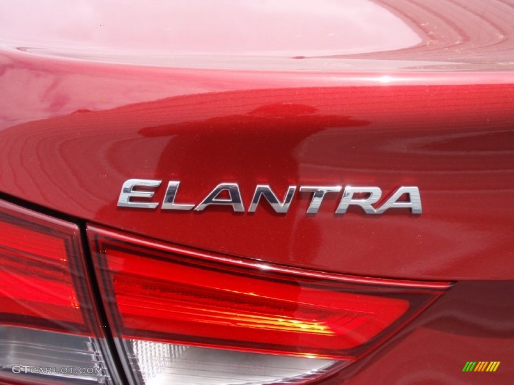 2014 Elantra Limited Sedan - Red / Black photo #14