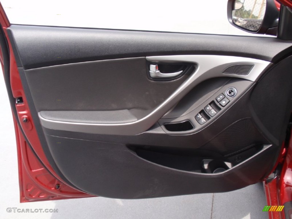 2014 Elantra Limited Sedan - Red / Black photo #23